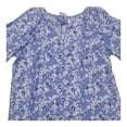 thumbnail image 3 of Blusa George para Mujer con Cuello Redondo, Manga Larga Estampada Flores Azul Talla G, 3 of 4