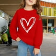 thumbnail image 2 of YunPes Girls Heart Graphic Sweatshirts Casual Oversized Fleece Pullover Tops Kids Fall Winter Long Sleeve School Cute Y2k Outfits, 2 of 7