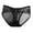 Black, variant on Women's Sexy Transparent Low Waist Seamless Lace Cotton Triangle Underwear - Ultra Thin Mesh, M/L Sizes