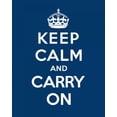 thumbnail image 2 of The British Ministry of Information 12x14 Black Ornate Wood Framed with Double Matting Museum Art Print Titled - Keep Calm and Carry On - Blue, 2 of 4