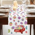 thumbnail image 3 of Table Runners 72 Inches Long Dress Scarves, Easter Eggs Farmhouse Kitchen Table Runner, Coffee Tablerunners, Spring Watercolor Bunny Daisy Red Truck 18x72 Inch, 3 of 9