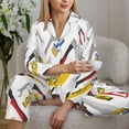 thumbnail image 6 of Kdxio equipment for repair tools Women's Pajama Sets Long Sleeve Button Down Sleepwear Nightwear Soft Pjs Lounge Sets(S-XXL)-XX-Large, 6 of 7