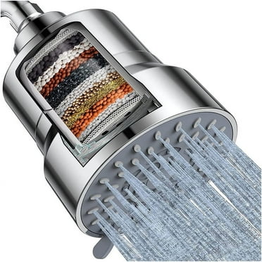 BTideas High Pressure Filtered Shower Head, 2-in-1 20 Stage Shower Filter Head for Hard Water