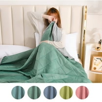 AUQ Breathable Summer Quilt Lightweight - 99% Cotton Thin Bedspread for Hot Sleepers,Cooling Coverlet for Air Conditioned Rooms,Machine Washable (Twin/Queen/King)