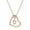Rose Gold, variant on TINGN 14K Gold Plated CZ Initial Pendant Necklaces for Women Dainty Heart Letter A-Z Jewelry Birthday Gifts for Women