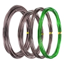 Uxcell 1mm/1.5mm/2mm Bonsai Training Wire, 4 Roll Floral Wire Stems 16.4 Feet Brown/Green