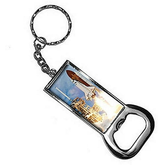 Space Shuttle Launch Spaceship Discovery Keychain Key Chain Ring Bottle Bottlecap Opener
