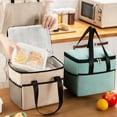 thumbnail image 4 of Toystoory Bolsa de lonchera de moda, variedad de colores, bolsa térmica, bolsas de almuerzo térmicas a prueba de fugas para niños carpas blanco, 4 of 6