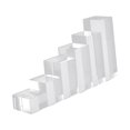 thumbnail image 2 of Elodie 6 Pieces Acrylic Square Display Block Pedestal Stand for Collection Cosmetic 3cm to 18cm, 2 of 8