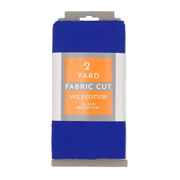 Shason Textile 2 Yard Cut Poly Cotton Fabric, Royal, 44" Wide for Craft & Quilting Projects
