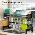 thumbnail image 2 of 1pc Kitchen Sink Storage Rack, Kitchen Dish Rack, Painted Carbon Steel Material, Tableware Storage Rack Shelf, Bowl Holder, Dish Rack, Cup Holder, Drain Board, Cutlery Rack, Home Kitchen Accessories, 2 of 3