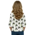 thumbnail image 5 of Abcomgle Girls Tshirts 6-7 Years Old Summer 3/4 Sleeve Tshirts Toddler Panda Graphic Toddler Girls T-Shirts Casual Crewneck Cotton Tops, 5 of 5
