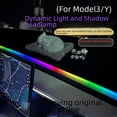 thumbnail image 1 of Adecuado para el modelo Tesla/3 Lámpara de ambiente de salida de aire de color fantasma con luz y sombra dinámicas sin daños en la línea del automóvil original, 1 of 5