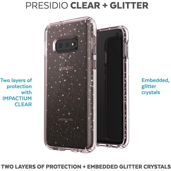 Speck Presidio Clear   Glitter Galaxy S10e
