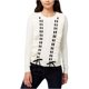 thumbnail image 1 of Suéter con volantes maison Jules para mujer blanco extragrande, 1 of 2