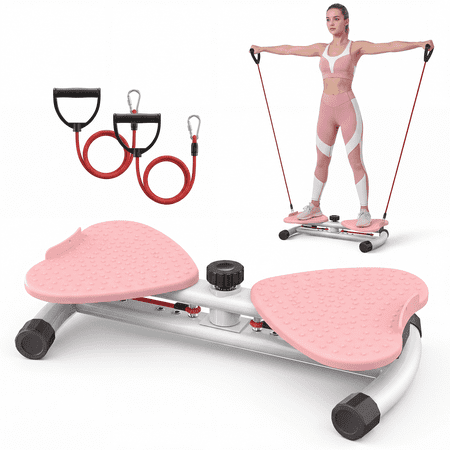Waist Twister Machine Exercise, 220 lb Ab Twist Board Anti-Slip Noiseless Twist Machine Pull Ropes Home Gym Fat Burn Waist Workout Women Men