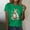 Green, variant on asdoklhq Easter Black Shirt Womens Women's Round Neck Short Sleeve Easter Casual T-shirt Blue 3X