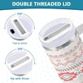 thumbnail image 5 of Boho Aztec 30 oz Tumbler with Handle, Stainless Steel Vacuum Insulated Sports Water Bottle, Leak-proof Travel Coffee Mug Cup with Lid and Straw for Water, Iced Tea or Coffee, 5 of 6