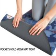 thumbnail image 3 of Blue Baseball Silhouette Pattern Hot Yoga Mat Towel Non Slip for Hot Yoga - Quick-Drying Yoga Mat Cover with 4 Corner Pockets with Travel Bag - Hot Yoga Towel Non Slip 70"x26", 3 of 6