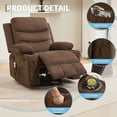 thumbnail image 5 of Recliner Chair,360 Swivel Rocker Chair for Adults,PU Leather Glider Rocker Recliners with Footrest,Oversized Manual Reclining Rocking Chair for Living Room, High Back, Upholstered Deep Seat, 5 of 8