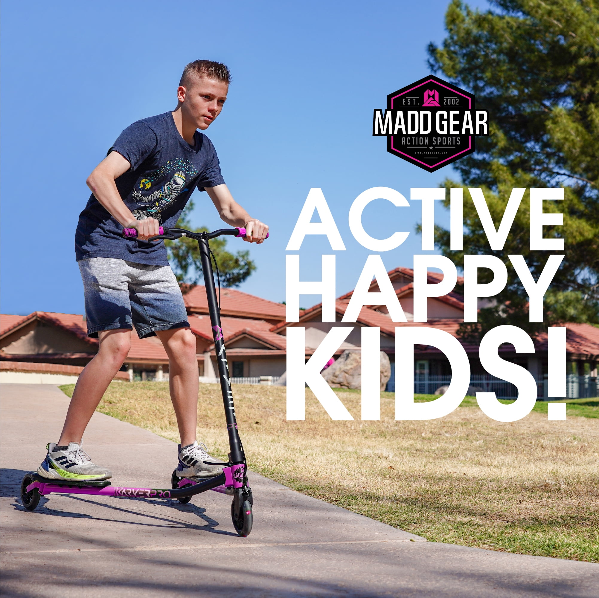Free Shipping! Madd Gear X-Karver Pro Drifting Scooter with Light