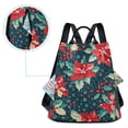 thumbnail image 5 of FORMRS Women's Travel Backpack Purse Anti-Theft Hidden Pockets Casual Shoulder Bag, Christmas Themed Leaves, 5 of 7