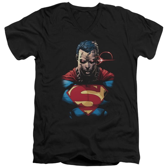 Superman - Displeased - Slim Fit V Neck Shirt - Small