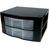 Tools for School Locker Drawer. Includes 2 Removable Drawer Dividers. Heavy Duty. Fits 12" Wide Locker (Black Double)