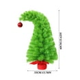 thumbnail image 3 of Artificial Christmas Tree with Unique Curved Top and Decorative Ornament for Home Office Holiday Party Decor Tabletop Display, 3 of 9