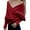 Wine, variant on Women's Off Shoulder Sweater Long Sleeve V-Neck Cross Wrap Pullover Tops Loose Asymmetric Hem Knit Jumper