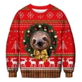 thumbnail image 1 of Suéter Navideño Con Estampado De Astas En 3d, Novedoso Y Feo, 1 of 8