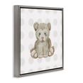 thumbnail image 4 of Stupell Industries Nursery Bear on Dots Animals Painting Gray Floater Framed Canvas Art Print Wall Art, 18 x 18, 4 of 10