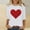 White, variant on SOOMLON Womens Valentines Day Shirts Lover Valentines Gift Comfy 3/4 Sleeve Scoop Neck Shirts Funny Heart Graphic Tees Fashion Holiday Clothes 2025 Green XL