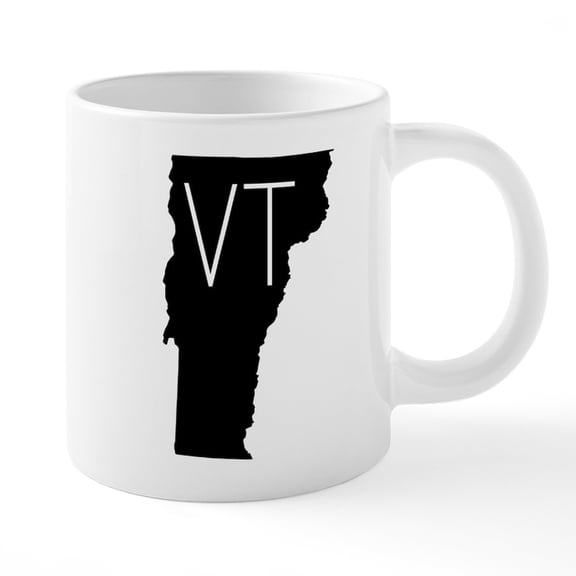 CafePress - Vermont Initials - 20 Oz White Ceramic Mega Mug