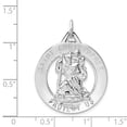 thumbnail image 4 of FB Jewels Sterling Silver Rhodium-plated St. Christopher Medal, 4 of 4