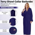 thumbnail image 5 of KAHAF COLLECTION - Terry Cotton Robes for Women and Men, Terry Shawl Collar Bathrobe, One Size, Unisex for Men and Women, 5 of 7