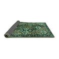 thumbnail image 2 of Ahgly Company Indoor Round Persian Turquoise Blue Traditional Area Rugs, 7' Round, 2 of 4