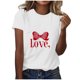 thumbnail image 3 of RKSTN Valentines Gift Valentine Shirts for Women Oversized Crewneck Valentine's Day Graphic Print Short Sleeve T Shirts Pullover Top Womens Casual Round Neck Plus Size Loose Comfy Summer Tee Shirts, 3 of 6