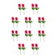 thumbnail image 2 of Bewildely 2 bolsas de flores artificiales de decoración vibrante para el hogar para un ambiente romántico y elegante, flores de seda de brotes rosa 10piezas, 2 of 3
