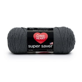 Red Heart Super Saver® 4 Medium Acrylic Yarn, Charcoal 7oz/198g, 364 Yards
