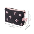 thumbnail image 2 of Unique Bargains 1 Pc Dumpling Bag With Pendant Bow Makeup Bag Black, Pink, 2 of 5