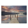 thumbnail image 1 of Landscape Cutting Board, Flooded Jetty in Derwent Water Lake District England Sunset Morning Photo, Decorative Tempered Glass Cutting and Serving Board, Large Size, Coral Purplegrey, by Ambesonne, 1 of 1