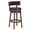 Darkbrown-30inch, variant on Upholstered Swivel Bar Stool with Back - 30 Inch Counter Height Chair for Kitchen Island,Beige