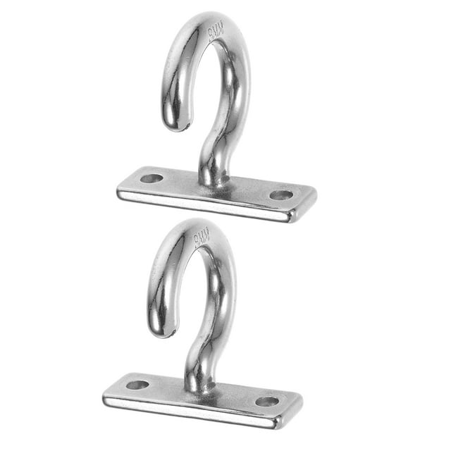 2pcs Stainless Steel Ceiling Hooks For Hanging Clothes And Plants Heavy Duty Mount Hooks For Home Bathroom Kitchen