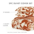 thumbnail image 6 of Noble Linens Clay Boho Flower Reversible 3-Piece Duvet Cover Set, King/Cal King, 6 of 11