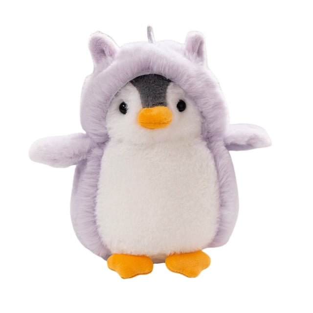 ZTGD - Peluche de pingüino de 20 cm, adorable pingüino travesti, dinosaurio, conejo, juguete para decoración de habitación, muñeco de peluche, regalo para niñas