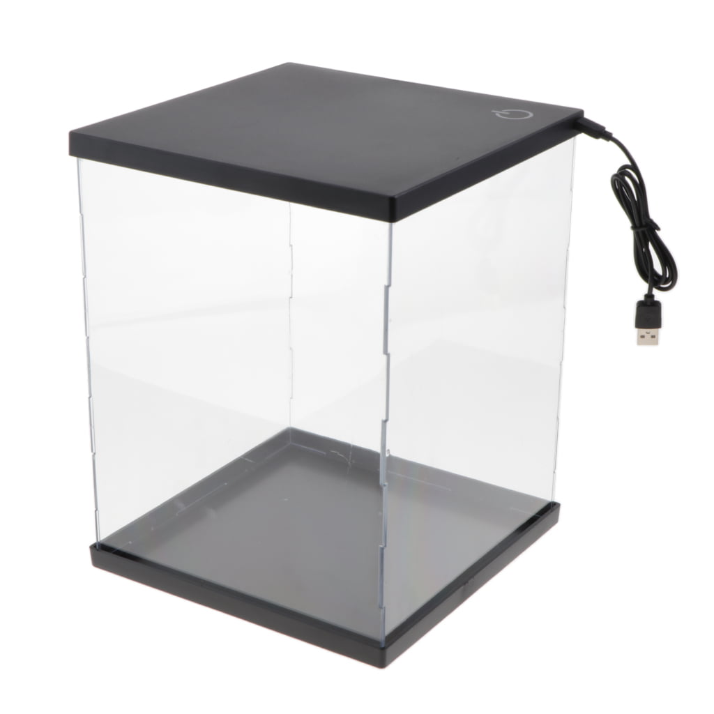 Clear Display Case Model Show Box with LED Lights for MG 1:100 Figure Toys 