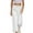 White, variant on Mgmyaa Women's Wide Leg Dress Pants Dressy Casual Full Panel Work Office Trousers 7/8th Length Palazzo Pants