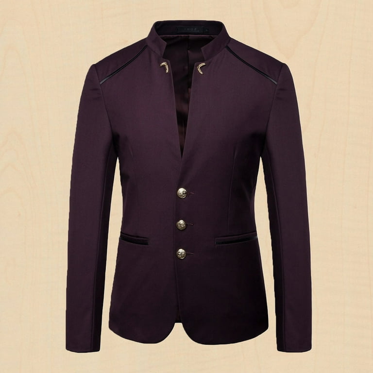 QIPOPIQ Clearance Men's Suits Button Decorative Coat Mens Formal Blazer  Suit Jacket 