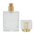 thumbnail image 3 of 50ml Refillable Perfume Bottle Glass Spray Transparent Liquid Empty Atomizer ContainerGold, 3 of 5